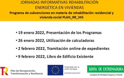 Jornadas informativas: PLAN_RR_345 Programa de subvenciones en Rehabilitación residencial y vivienda social