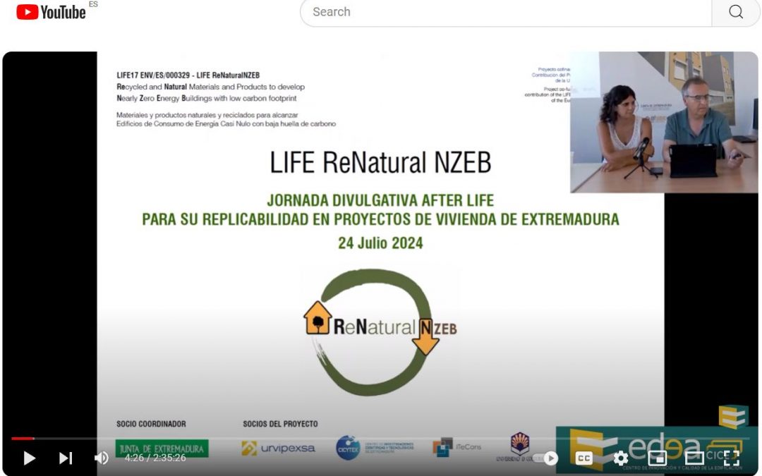 Grabación de Jornada divulgativa After LIFE para su replicabilidad en proyectos de vivienda de Extremadura